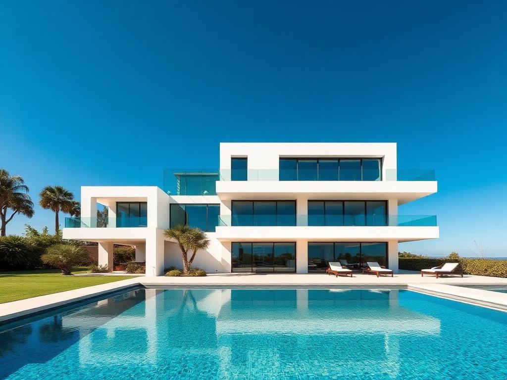 Villa contemporaine vue mer
