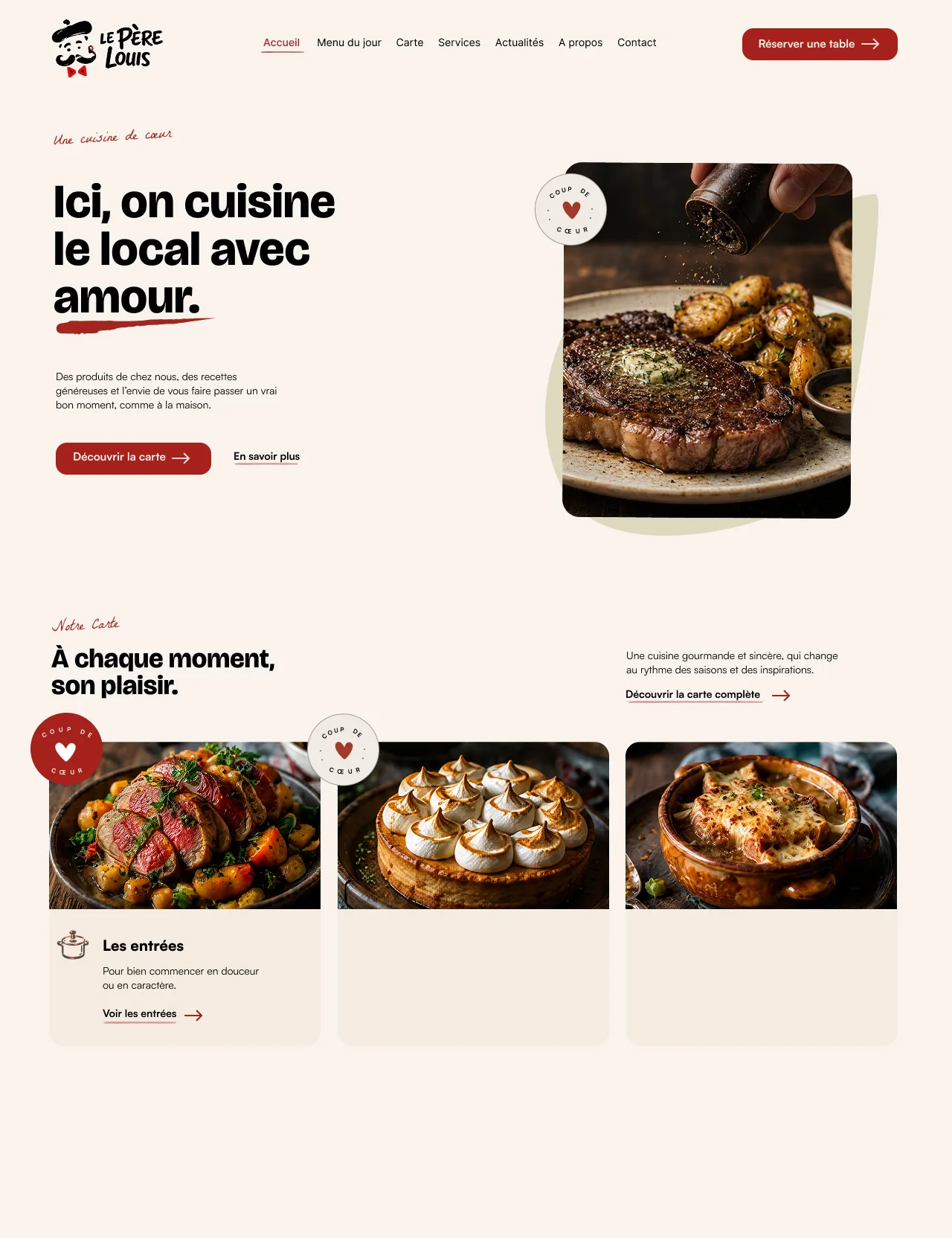 Webdesign restauration